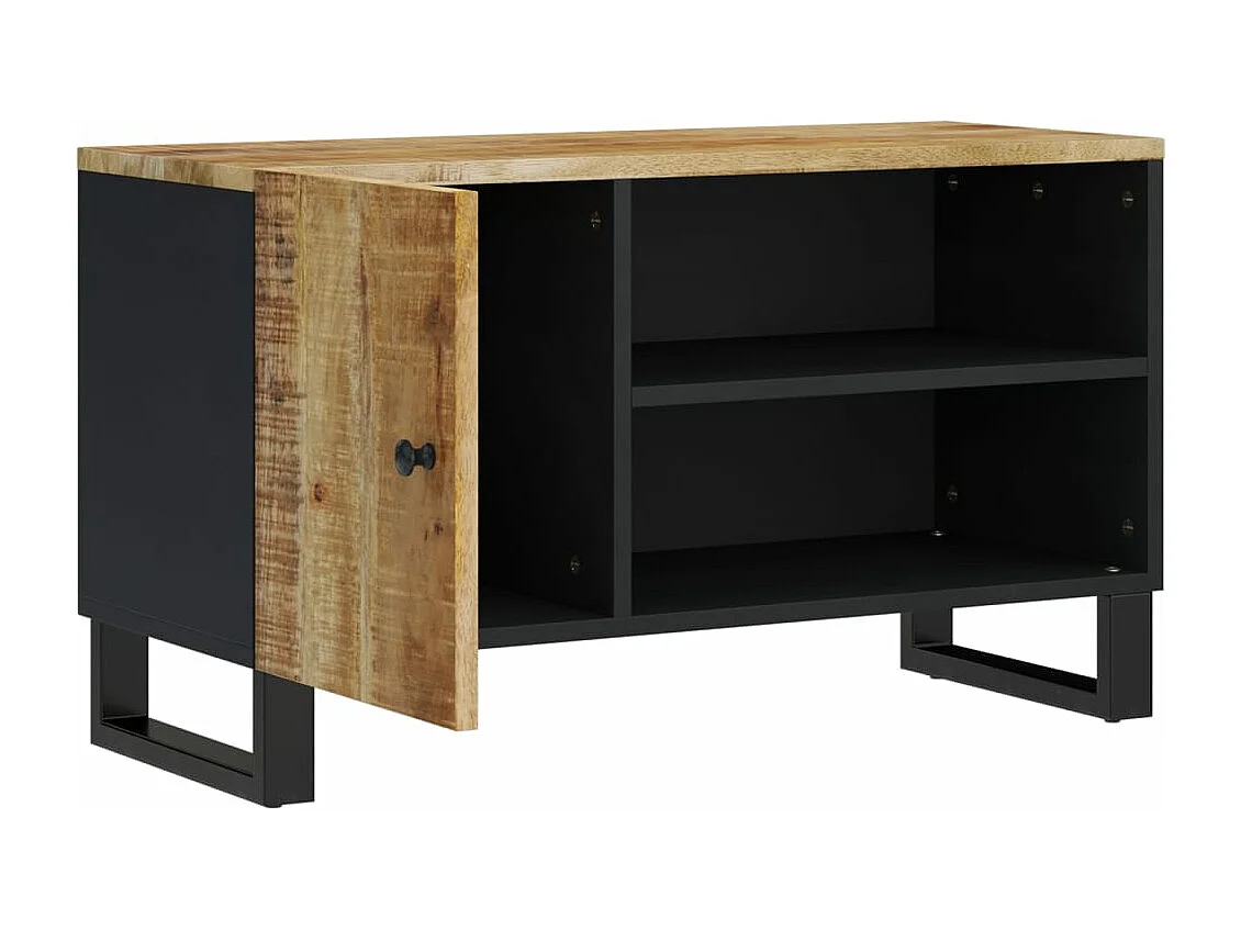 Meuble TV 80x33x46 bois de manguier et d'ingénierie
