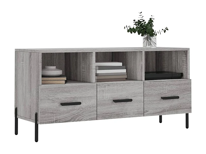 Meuble TV sonoma gris 102x36x50 bois d'ingénierie