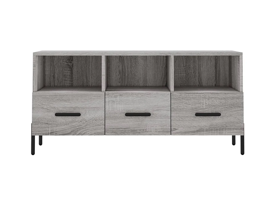 Meuble TV sonoma gris 102x36x50 bois d'ingénierie