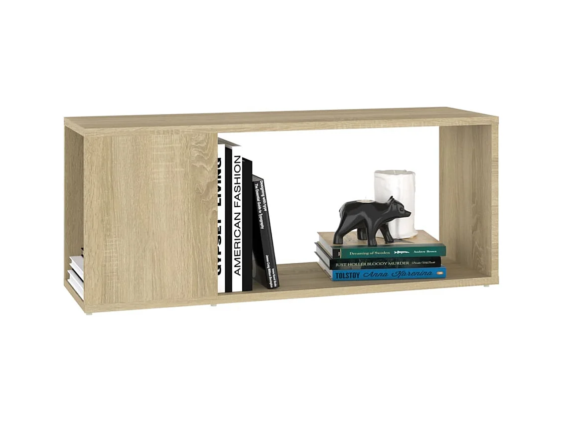 Meuble TV Chêne sonoma 80x24x32