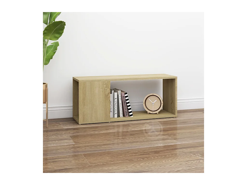 Meuble TV Chêne sonoma 80x24x32