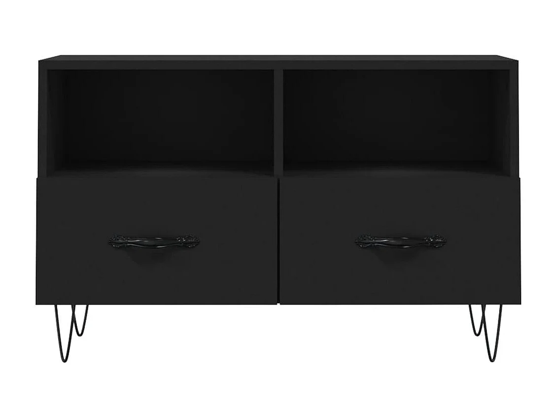 Meuble TV Noir 80x36x50 Bois d'ingénierie