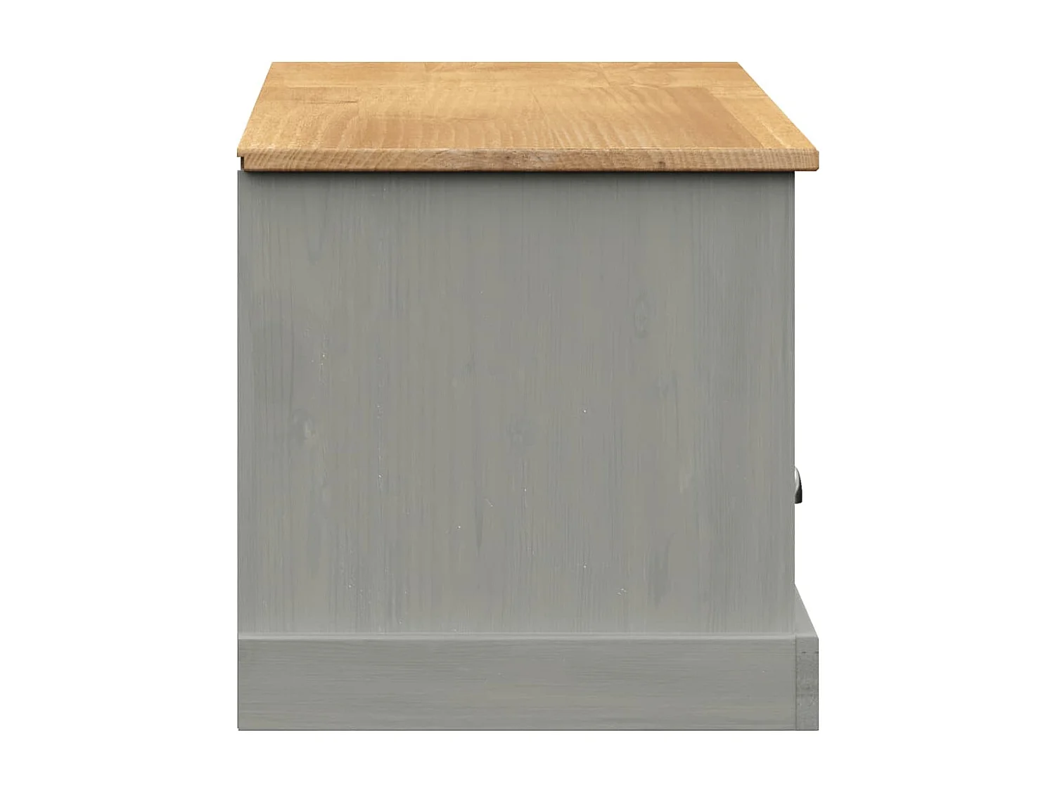 Meuble TV VIGO gris 156x40x40 bois massif de pin