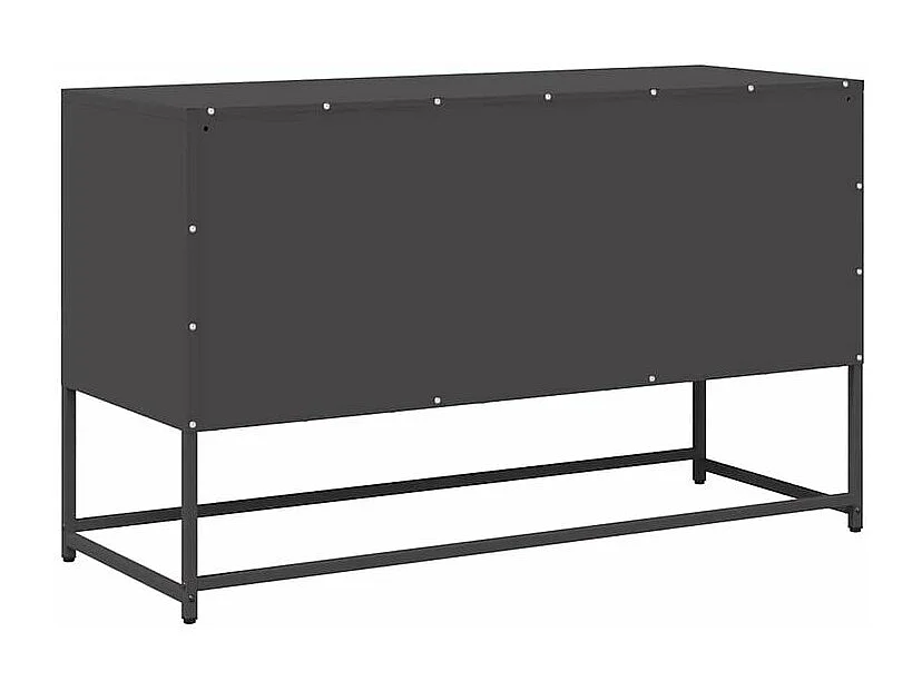 Meuble TV noir 100,5x39x60,5 acier laminé à froid
