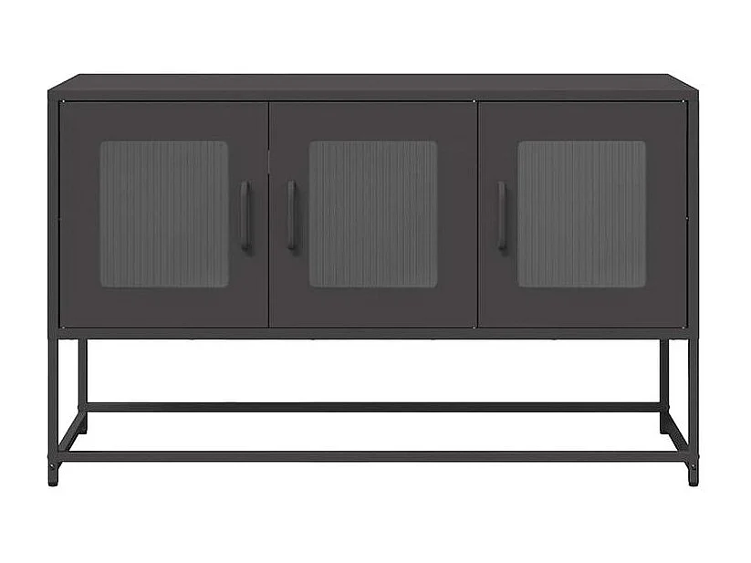 Meuble TV noir 100,5x39x60,5 acier laminé à froid