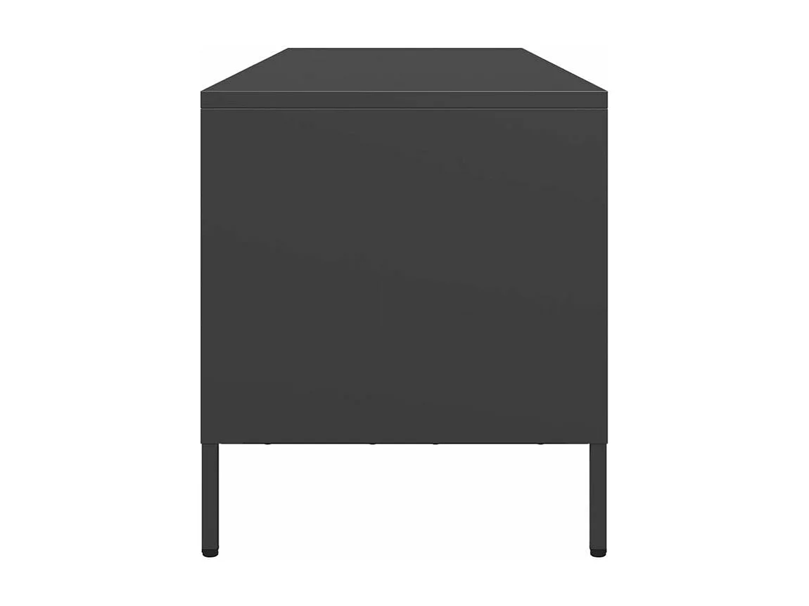 Meuble TV noir 135x39x43,5 acier laminé à froid