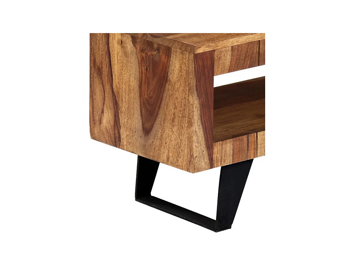 Meuble TV 1 porte sesham massif clair Softly