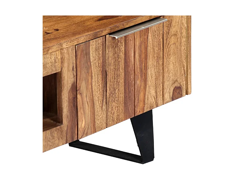 Meuble TV 1 porte sesham massif clair Softly