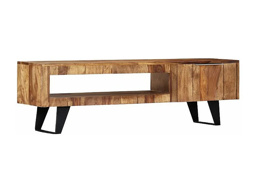 Meuble TV 1 porte sesham massif clair Softly