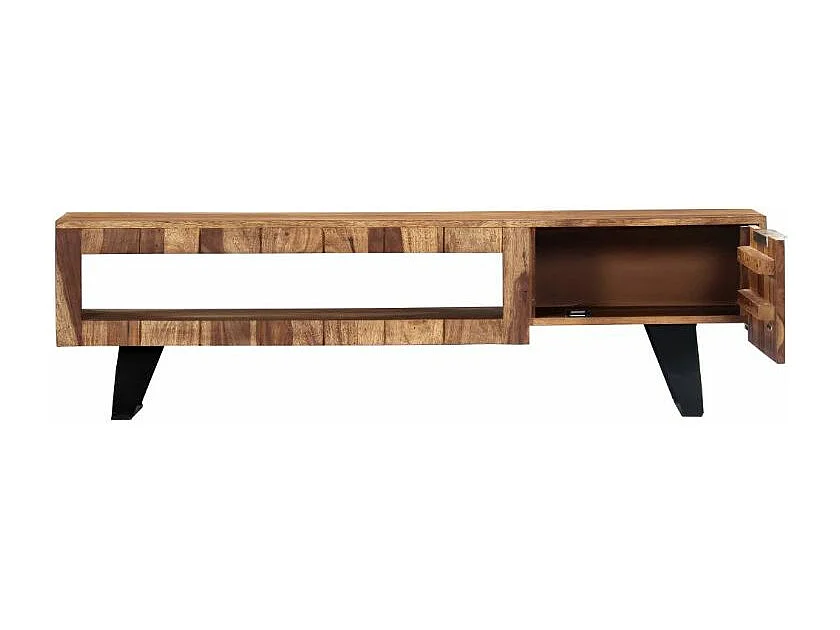 Meuble TV 1 porte sesham massif clair Softly