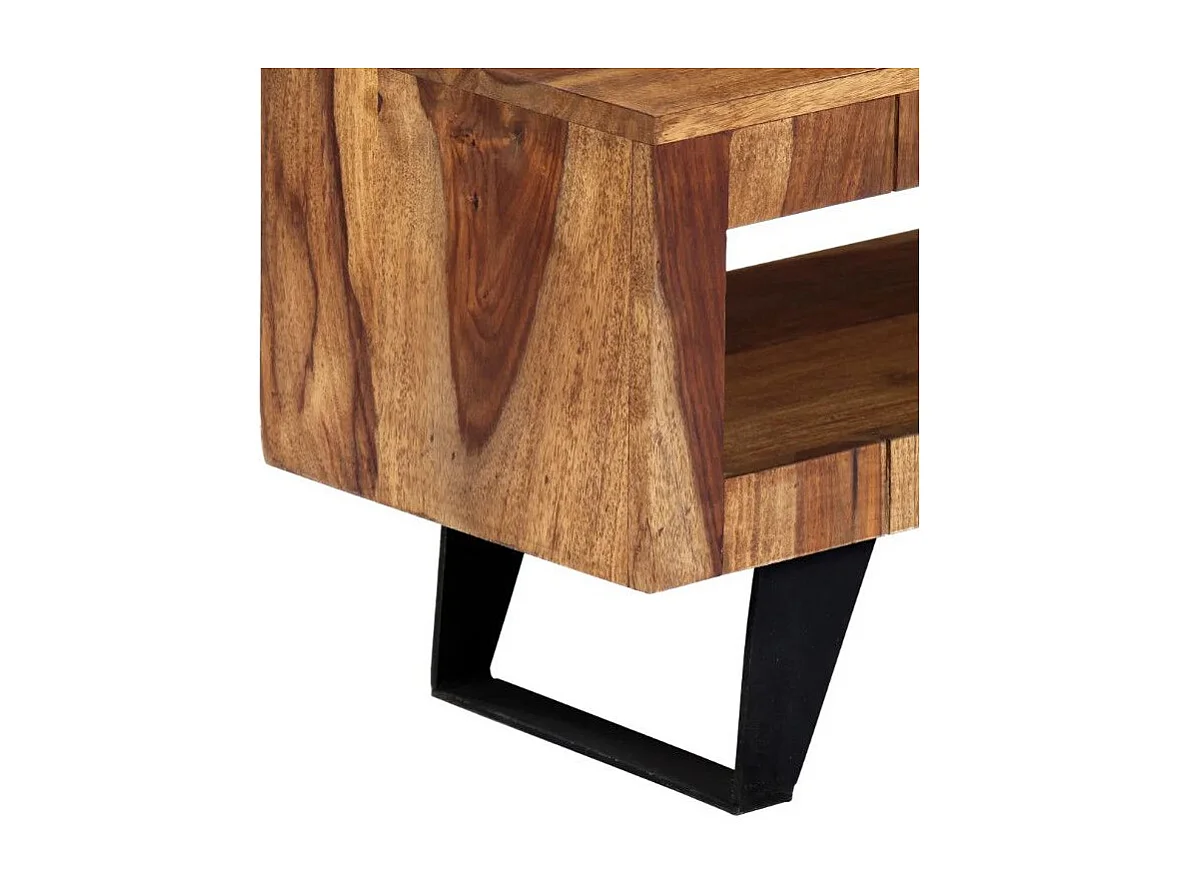 Meuble TV 1 porte sesham massif clair Softly