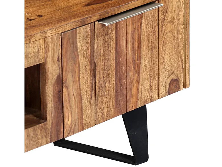 Meuble TV 1 porte sesham massif clair Softly