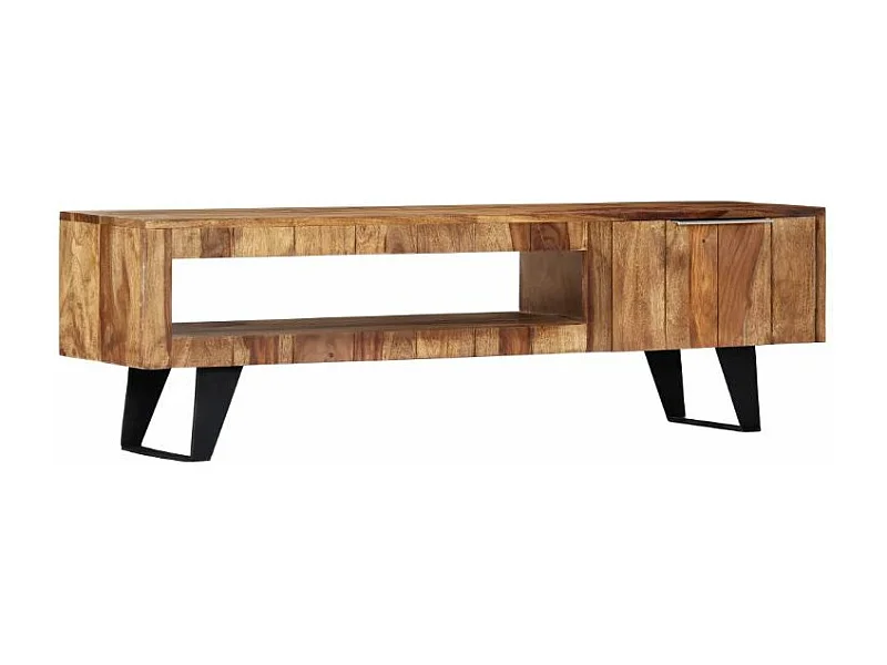 Meuble TV 1 porte sesham massif clair Softly