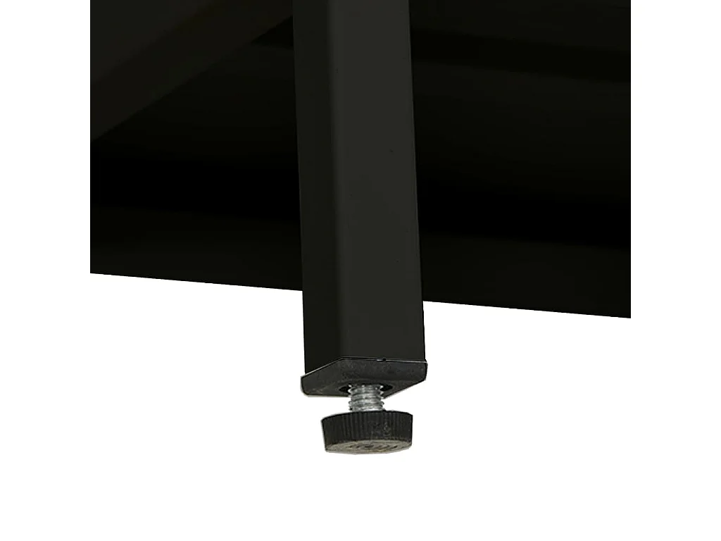 Meuble TV Noir 90x30x44 Acier et verre