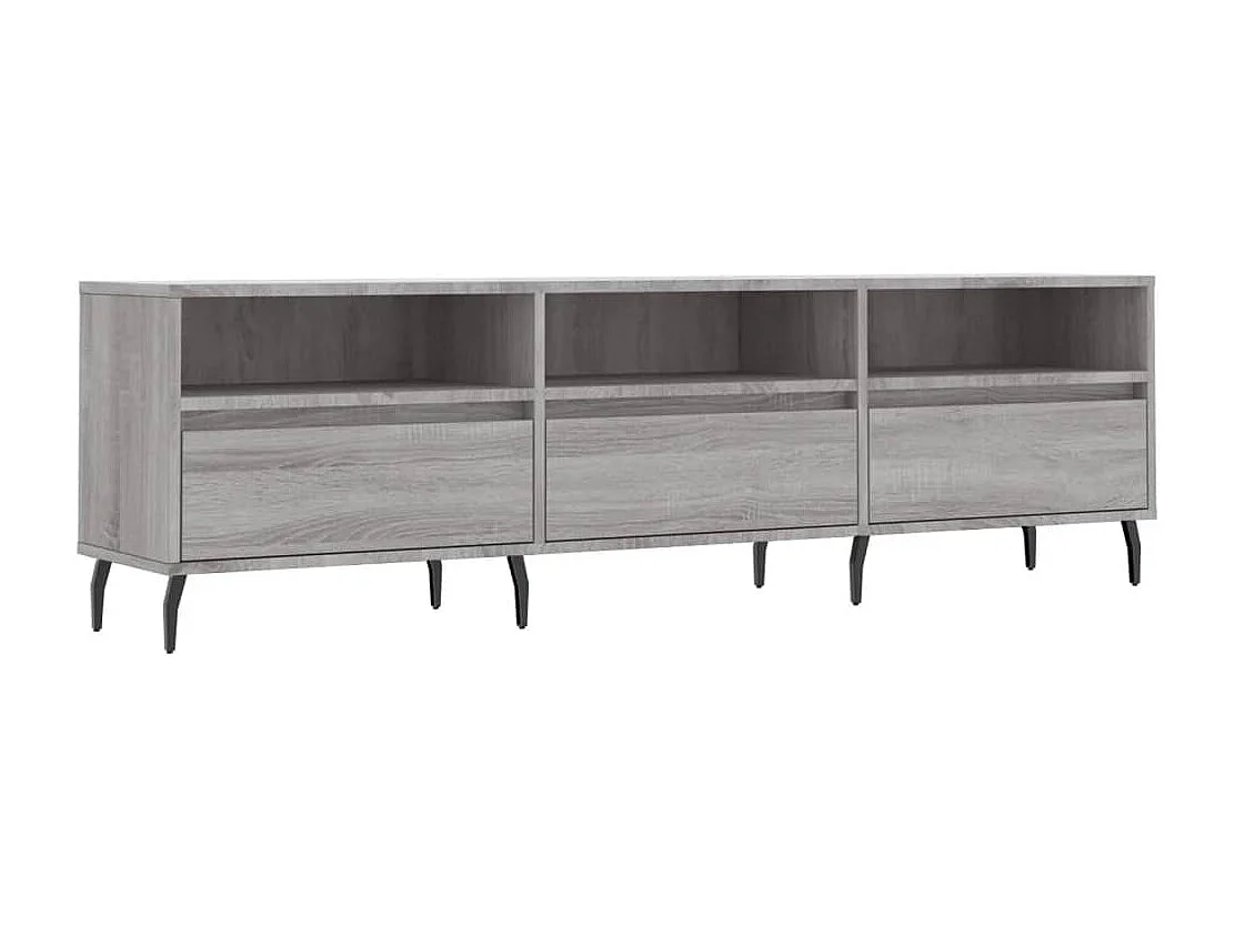 Meuble TV sonoma gris 150x30x44,5 bois d'ingénierie