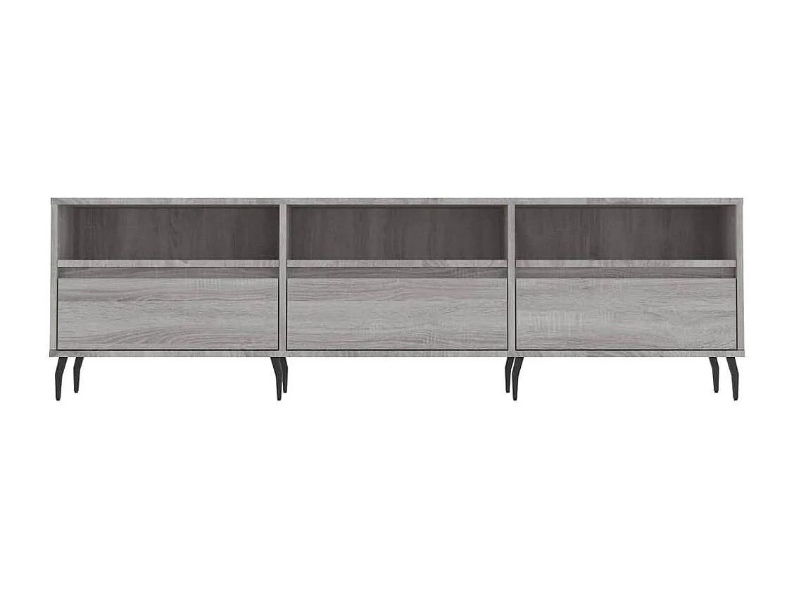 Meuble TV sonoma gris 150x30x44,5 bois d'ingénierie