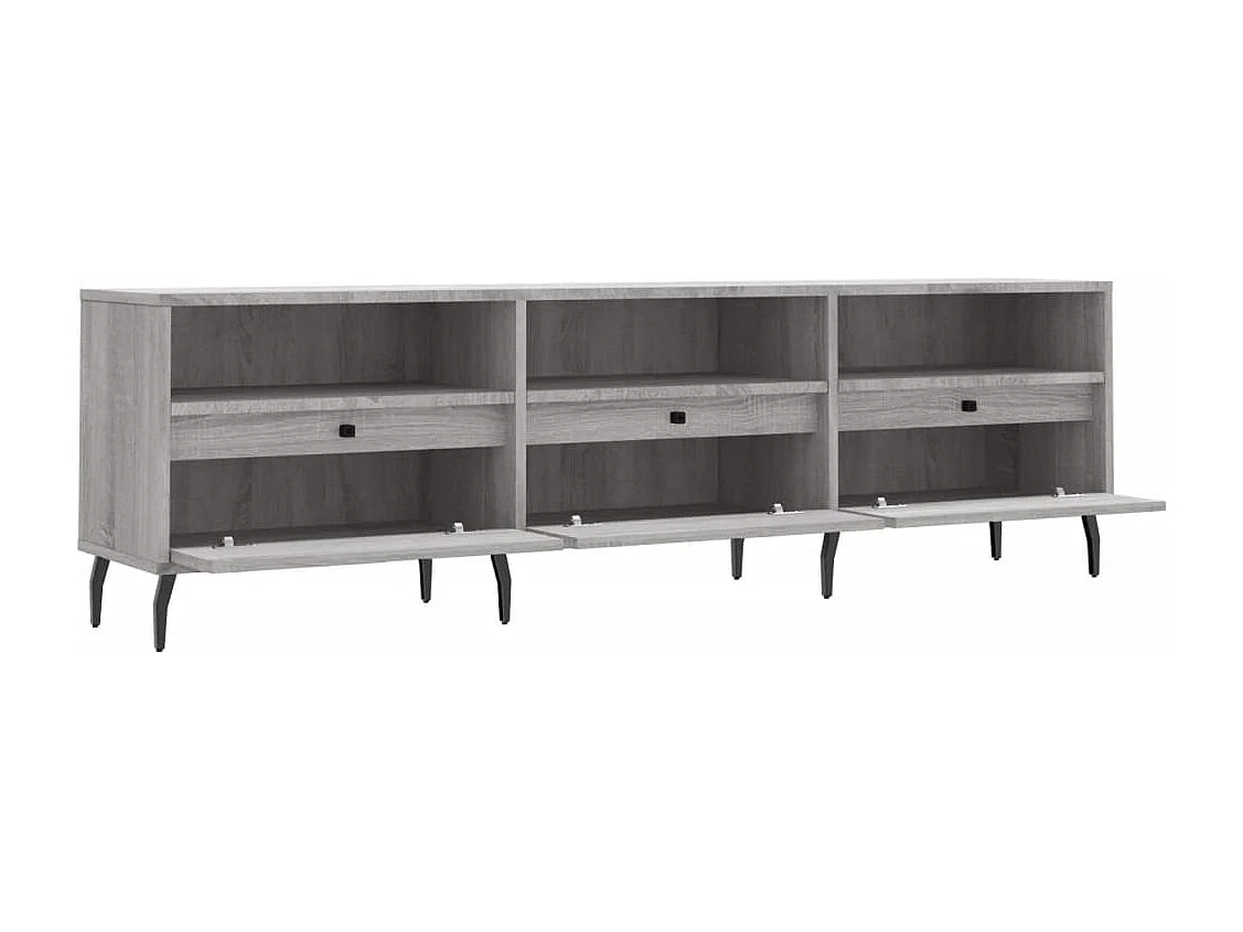 Meuble TV sonoma gris 150x30x44,5 bois d'ingénierie