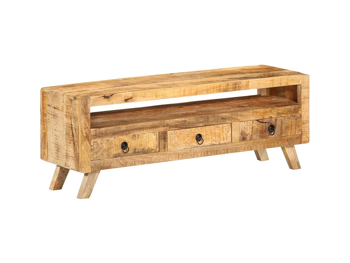 Meuble TV 110x30x40 Bois massif de manguier
