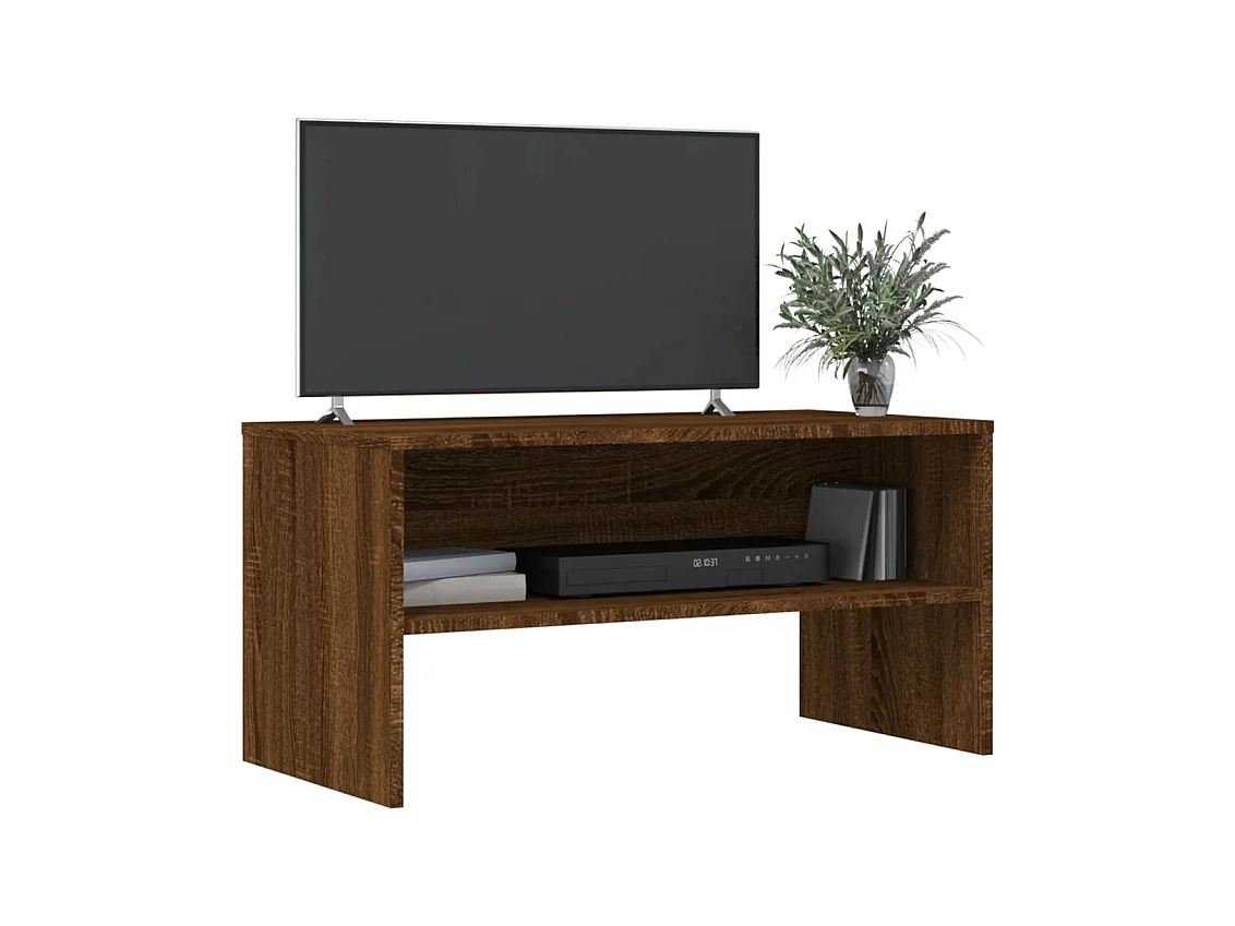 Meuble TV chêne marron 80x40x40 bois d'ingénierie