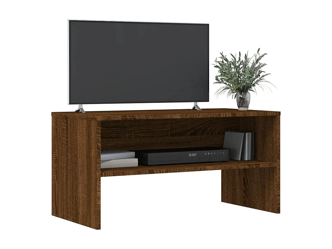 Meuble TV chêne marron 80x40x40 bois d'ingénierie