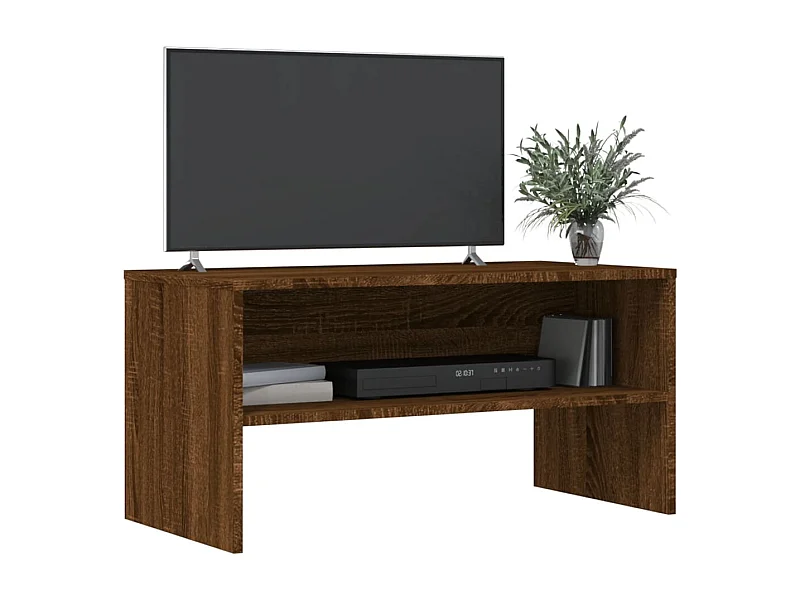 Meuble TV chêne marron 80x40x40 bois d'ingénierie