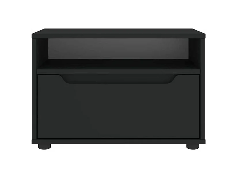 Meuble TV VISNES noir 60x40x38 bois d'ingénierie