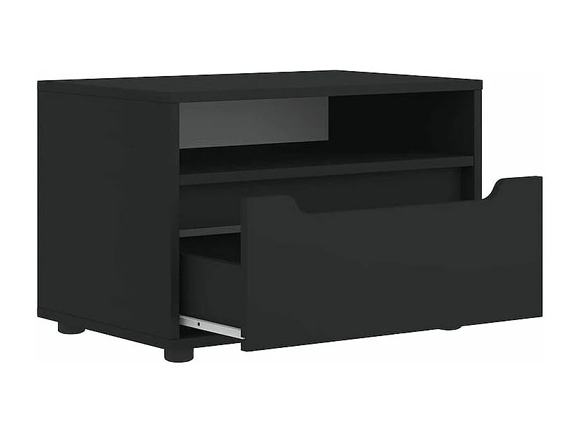 Meuble TV VISNES noir 60x40x38 bois d'ingénierie