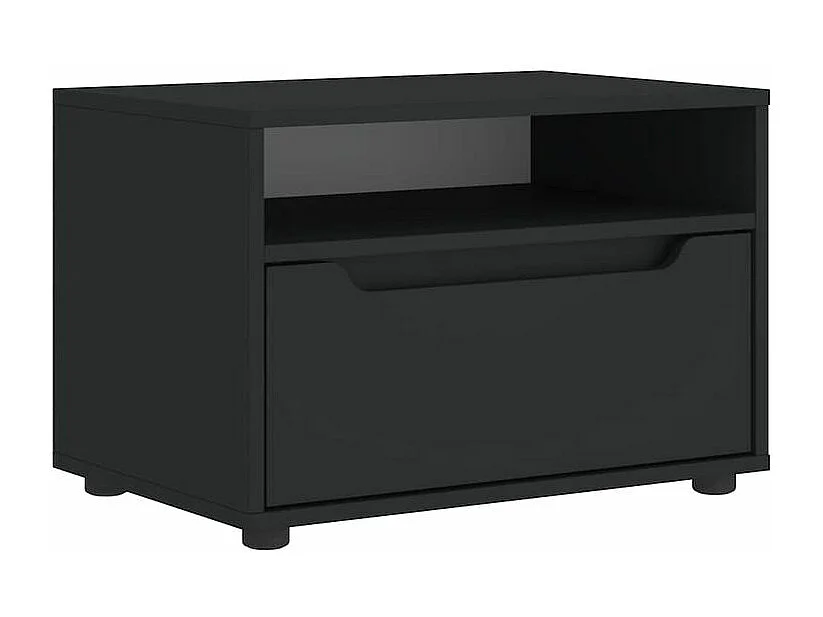 Meuble TV VISNES noir 60x40x38 bois d'ingénierie