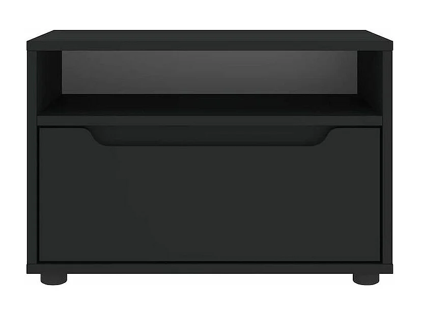 Meuble TV VISNES noir 60x40x38 bois d'ingénierie