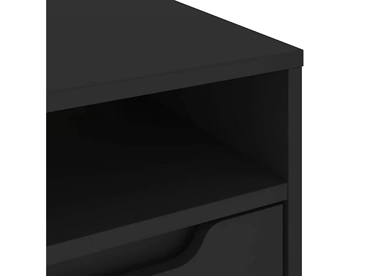 Meuble TV VISNES noir 60x40x38 bois d'ingénierie