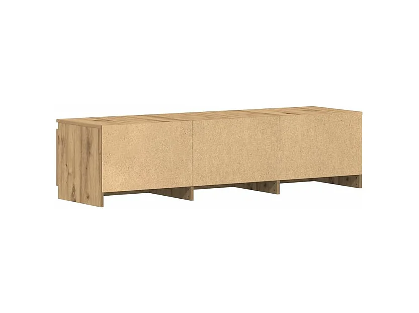 Meuble TV chêne artisanal 140x40x36 bois d'ingénierie