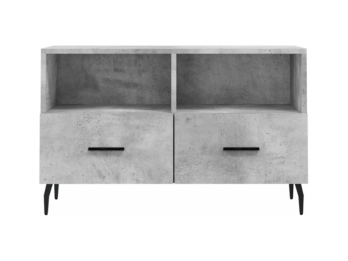 Meuble TV Gris béton 80x36x50 Bois d'ingénierie