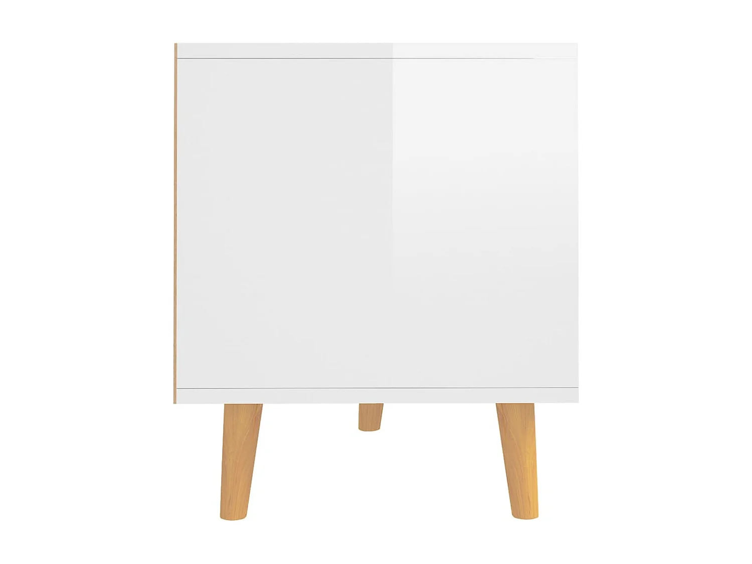 Meuble TV Blanc brillant 90x40x48,5 Scandy