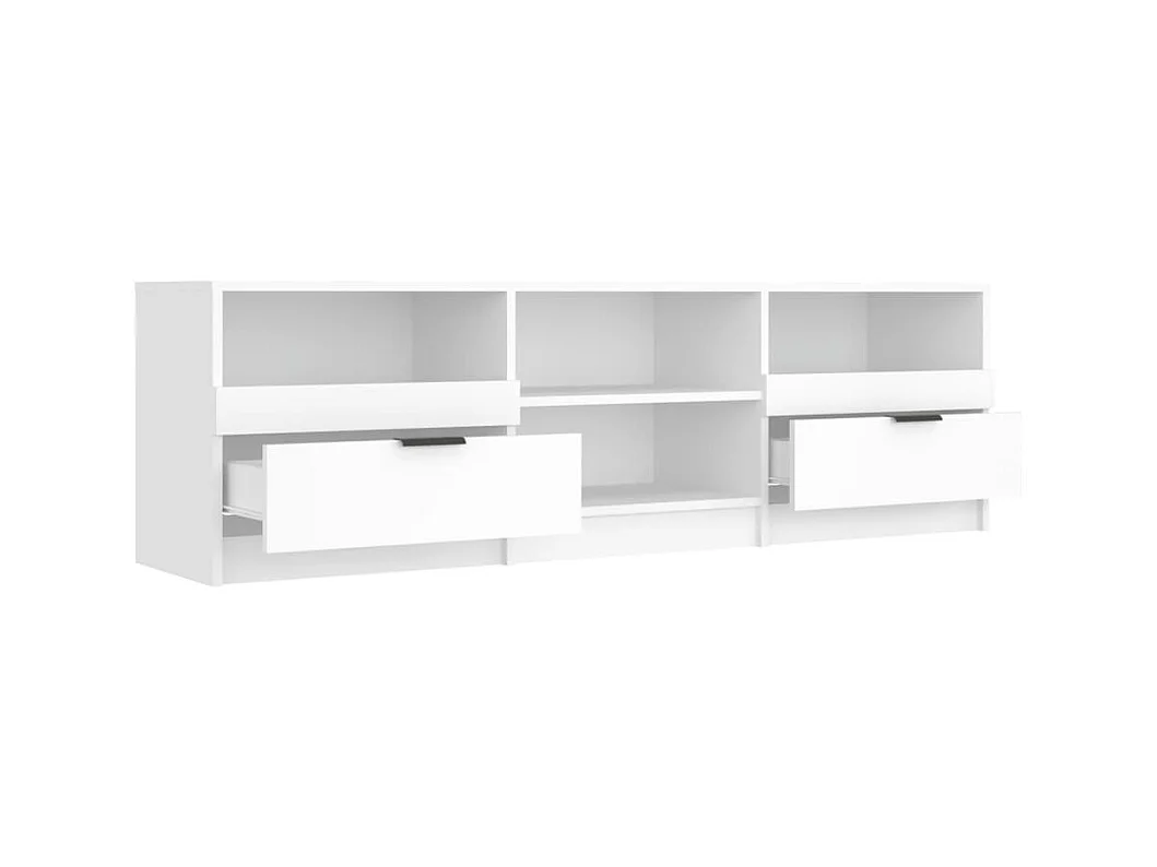 Meuble TV Blanc 150x33,5x45 Bois d'ingénierie