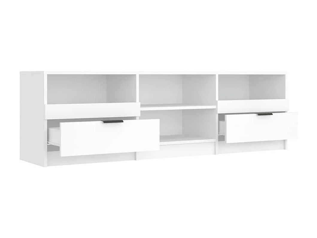 Meuble TV Blanc 150x33,5x45 Bois d'ingénierie