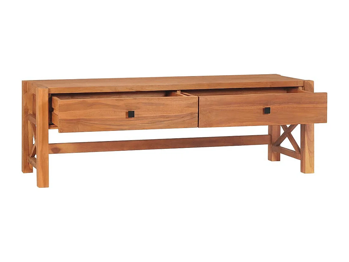 Meuble TV 140x40x45 Bois de teck recyclé 2