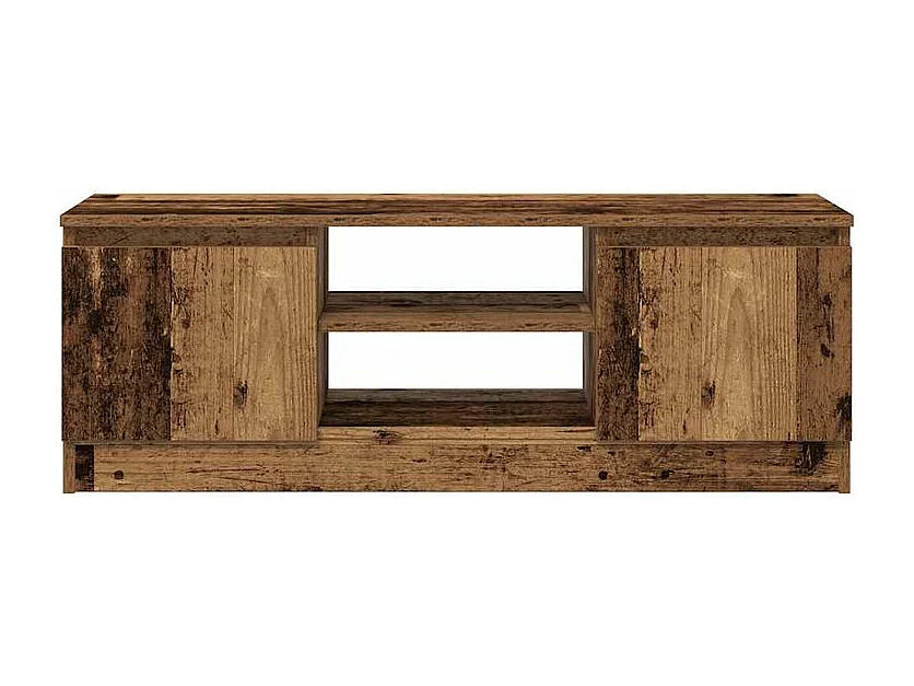 Meuble TV vieux bois 102x30x36 bois d'ingénierie