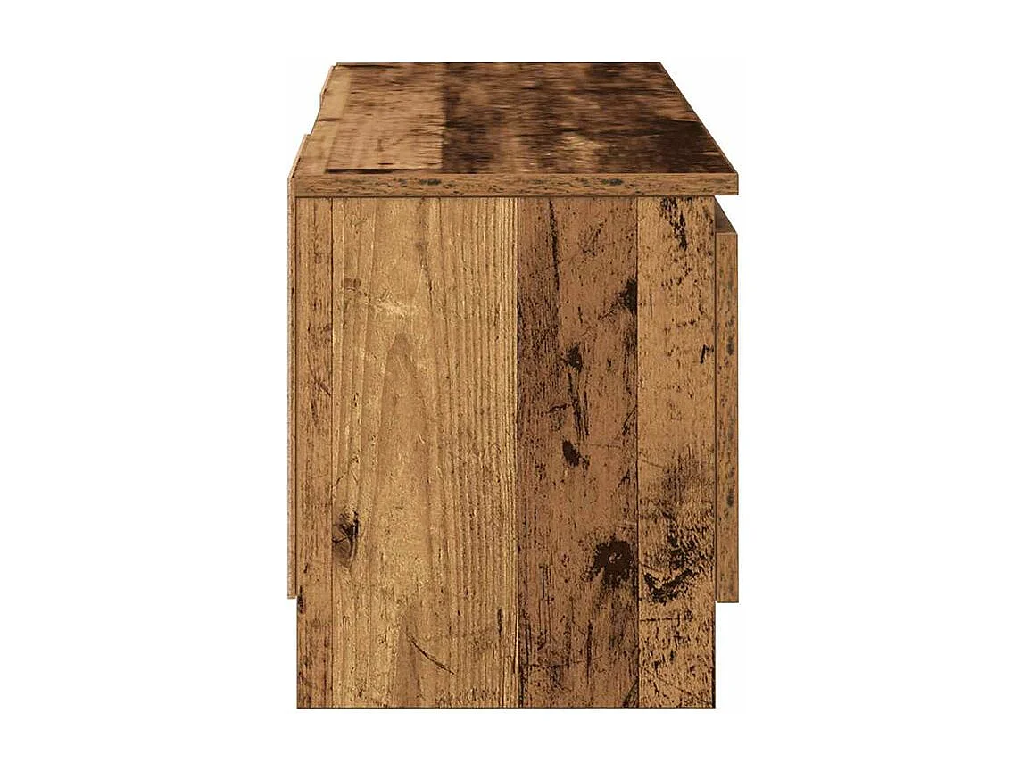 Meuble TV vieux bois 102x30x36 bois d'ingénierie