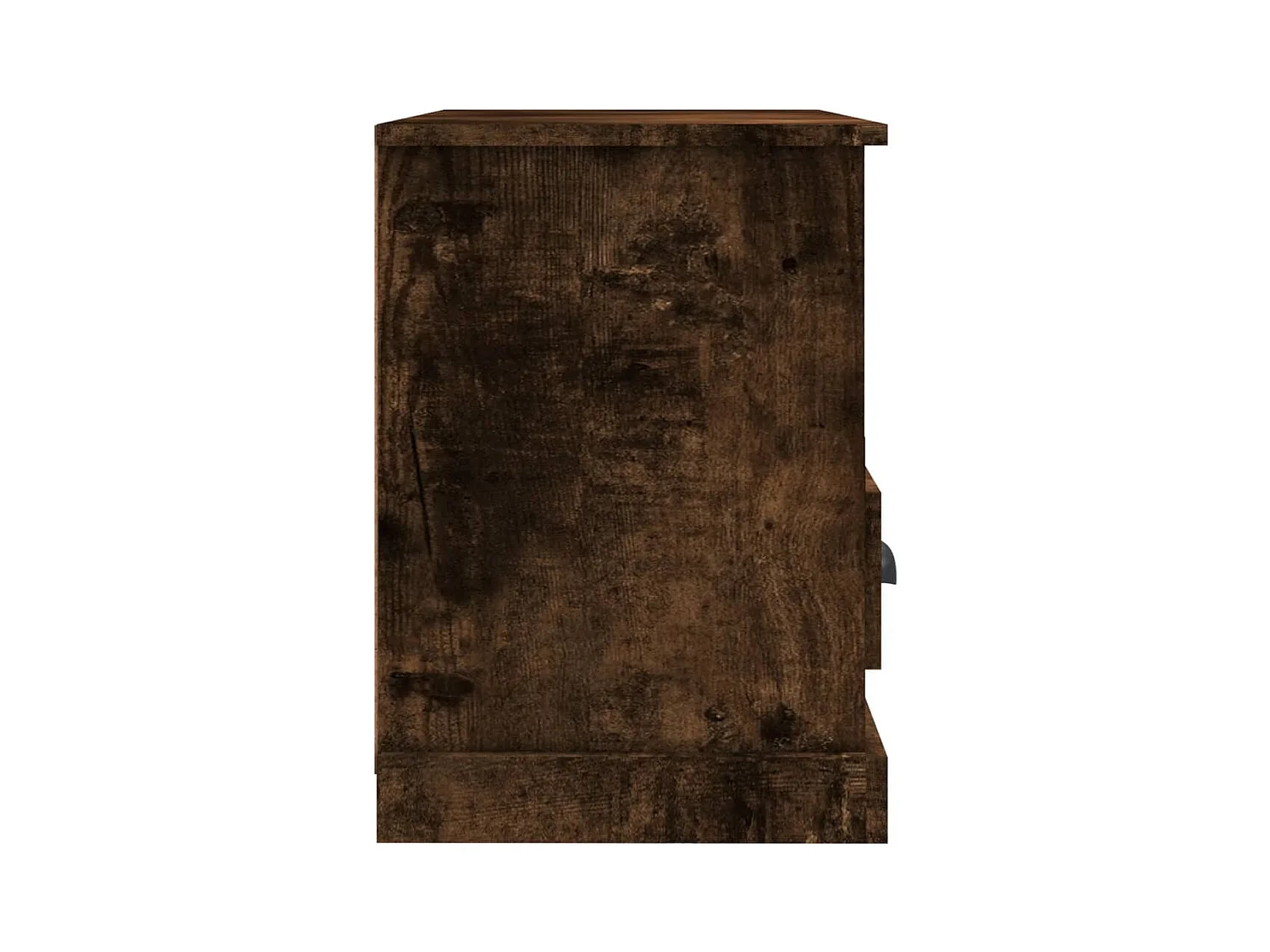 Meuble TV chêne fumé 80x35x50 bois d'ingénierie