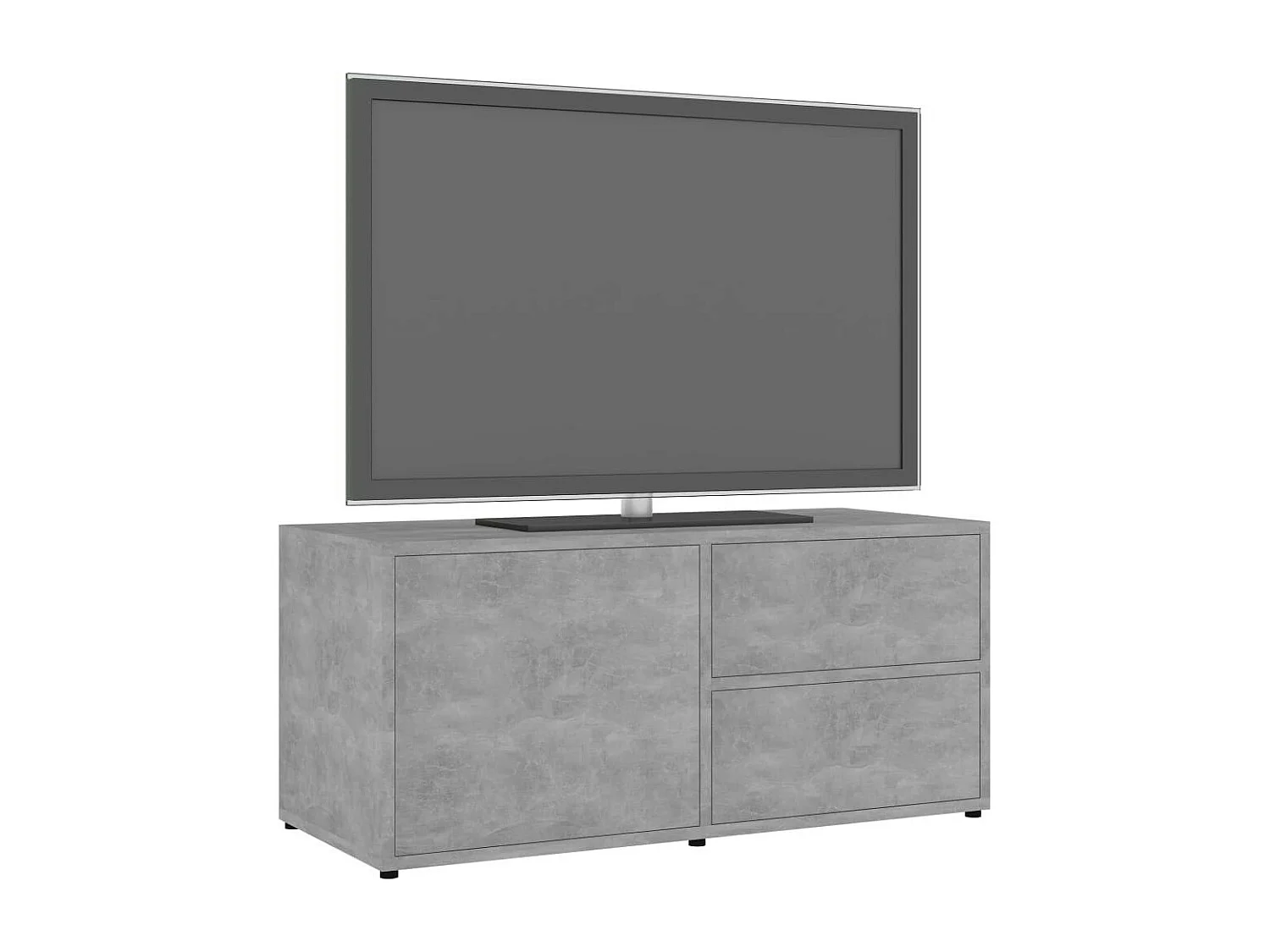 Meuble TV Gris béton 80x34x36