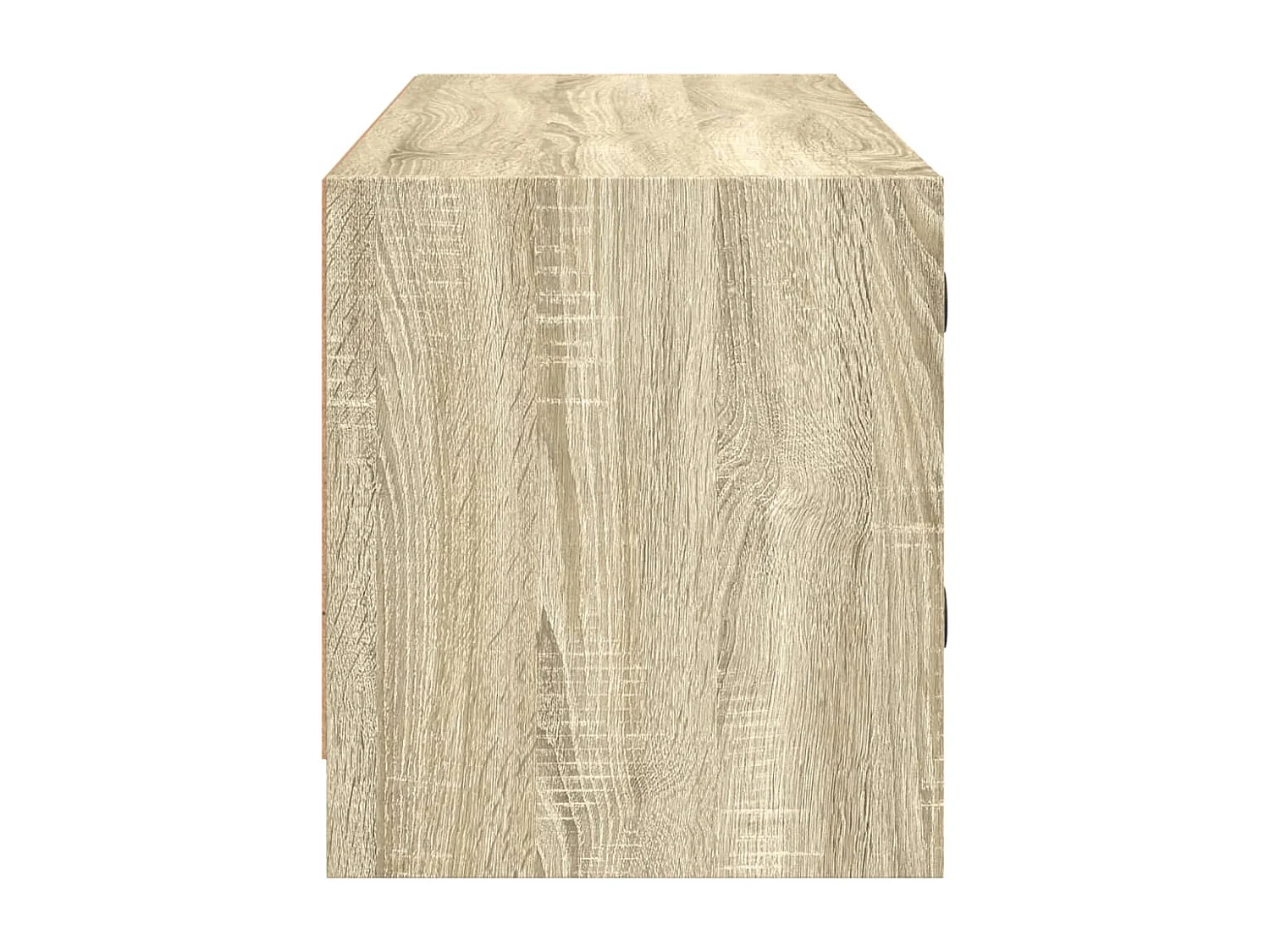 Meuble TV avec portes en verre chêne sonoma 102x37x42