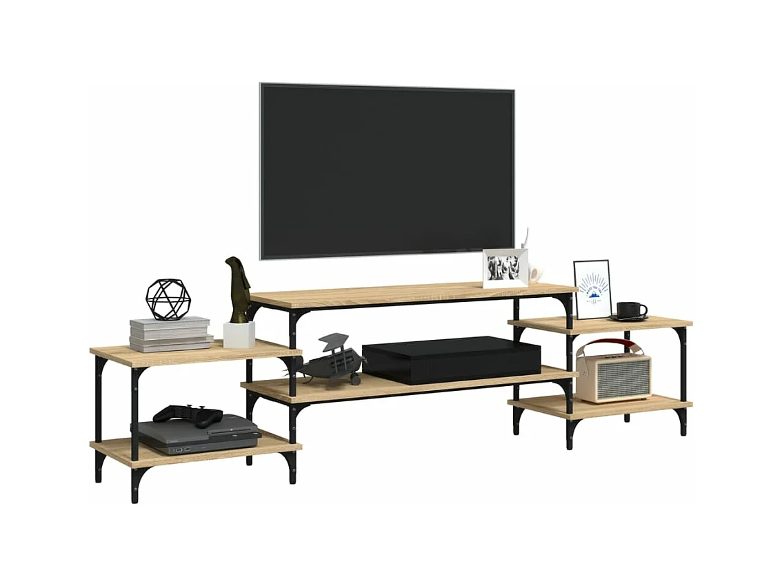 Meuble TV chêne sonoma 197x35x52 bois d'ingénierie