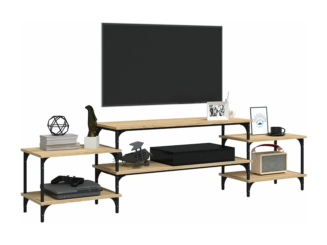 Meuble TV chêne sonoma 197x35x52 bois d'ingénierie