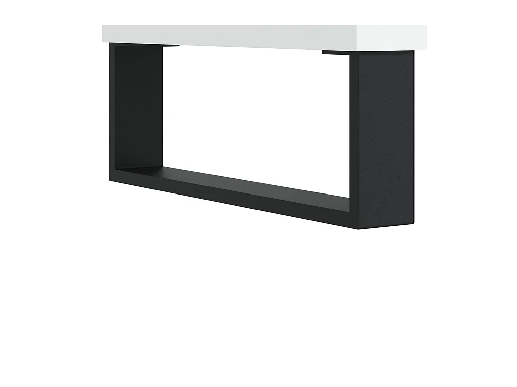 Meuble TV Blanc 100x35x55 Bois d'ingénierie