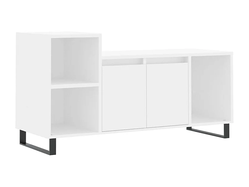 Meuble TV Blanc 100x35x55 Bois d'ingénierie