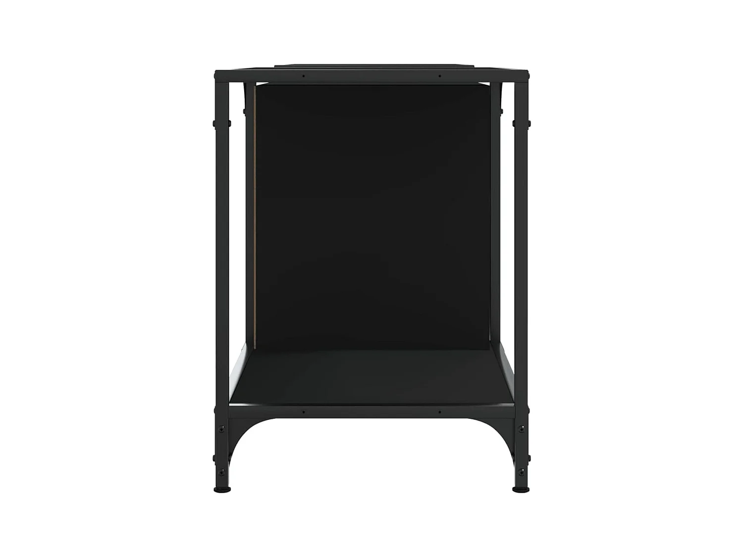 Meuble TV noir 153x37x50 bois d'ingénierie