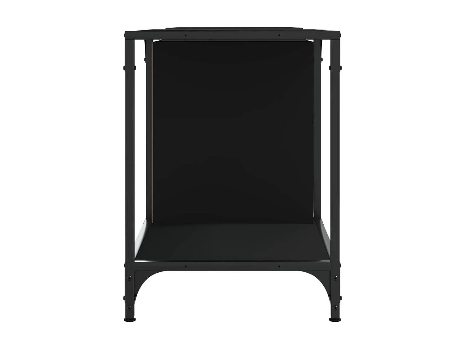 Meuble TV noir 153x37x50 bois d'ingénierie