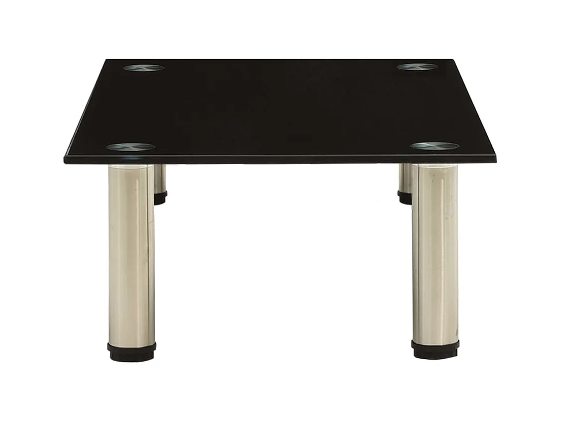 Meuble TV Noir 60x35x17 Verre trempé