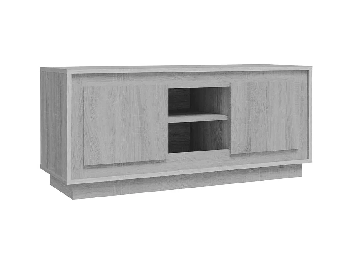 Meuble TV sonoma gris 102x35x45 bois d'ingénierie