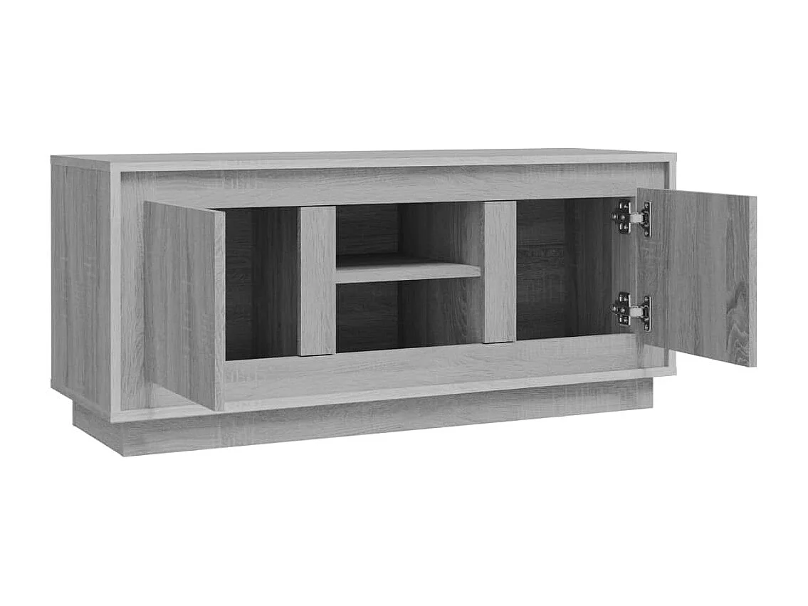 Meuble TV sonoma gris 102x35x45 bois d'ingénierie